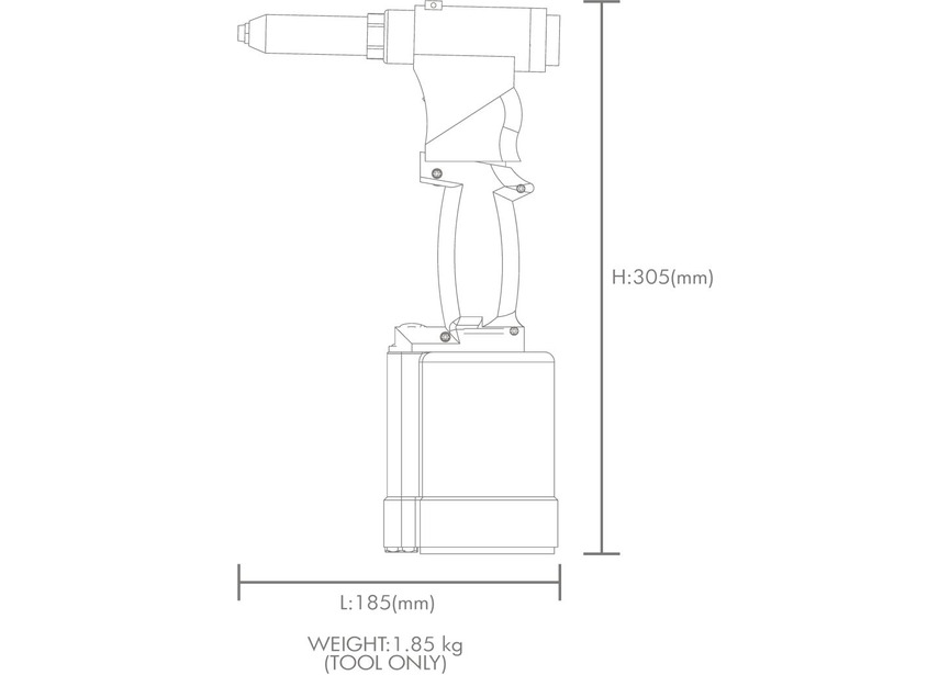 Pince à riveter pneumatique 360°  NCG - 3