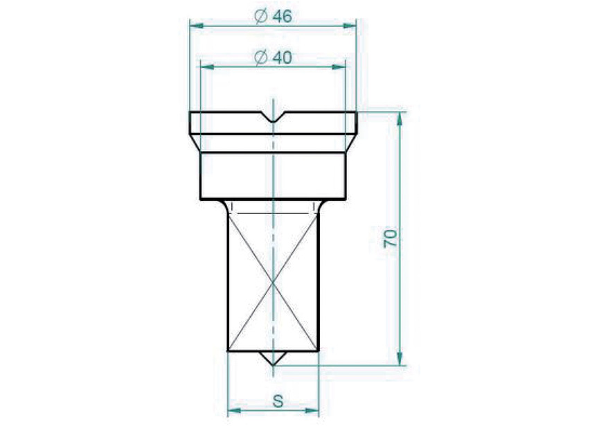 Poinçon carré Taille 3 dia. 21,5 mm jusque 28 mm Mubea - 2