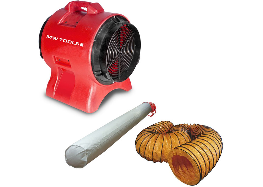 Ventilateur MV300PP avec tuyau et sac filtrant MW Tools