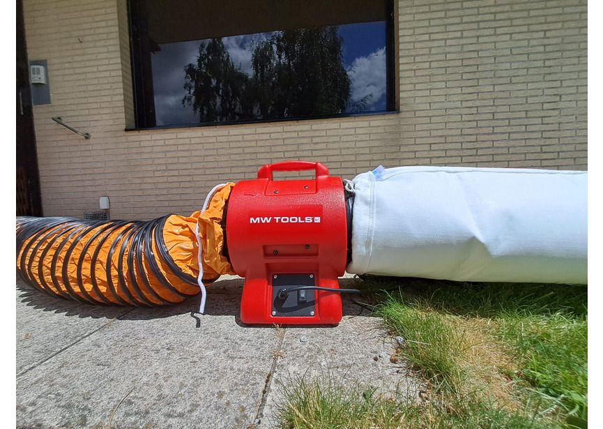 Ventilateur MV300PP avec tuyau et sac filtrant MW Tools - 6