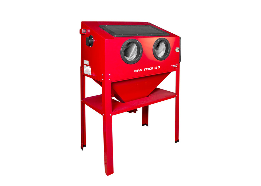 PACK Cabine de sablage 220 L avec 25 kg de perles de verre et 25 kg de corindon brun MW Tools - 9