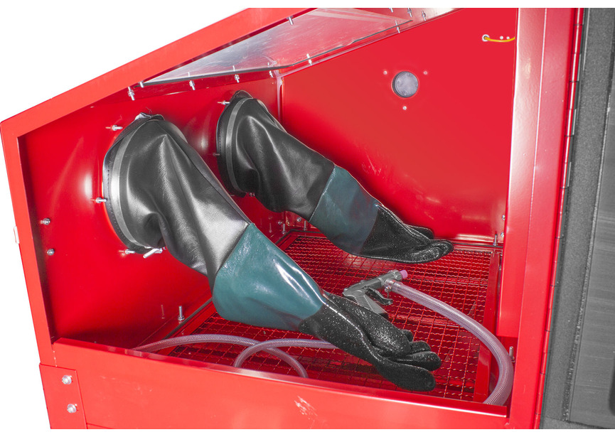 PACK Cabine de sablage 220 L avec 25 kg de perles de verre et 25 kg de corindon brun MW Tools - 14