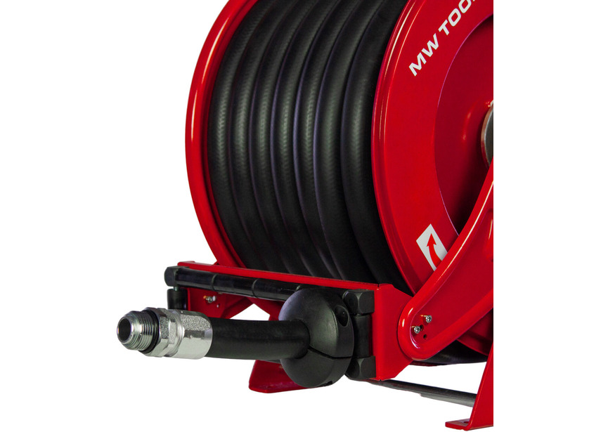 Enrouleur Diesel 15 m Ø 1" 20 bars Acier peint avec enroulement automatique et support mural fixe MW Tools - 5