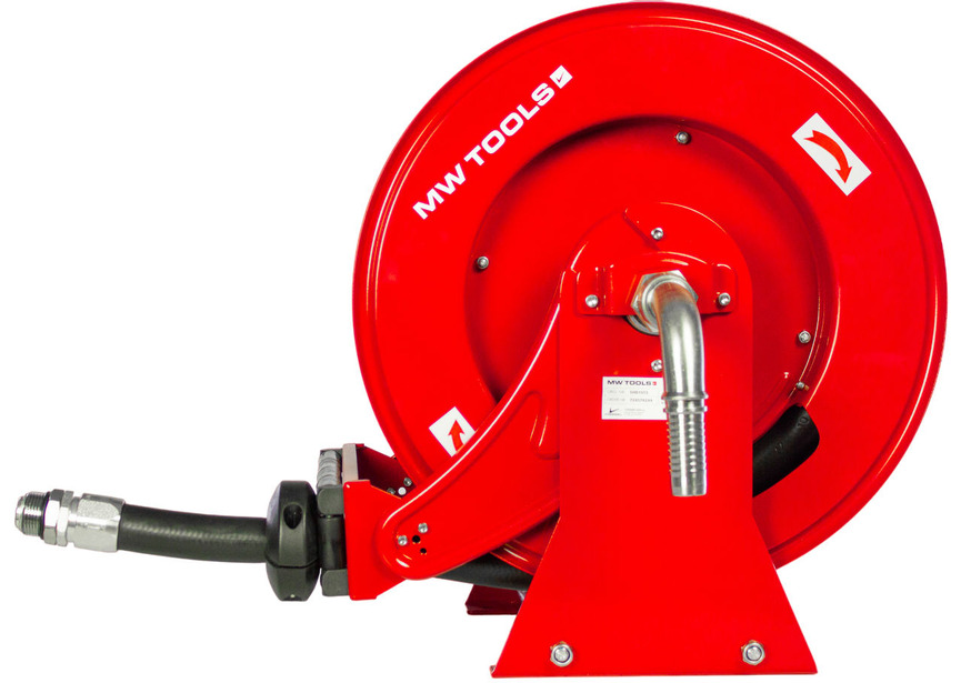 Enrouleur Diesel 15 m Ø 1" 20 bars Acier peint avec enroulement automatique et support mural fixe MW Tools - 2