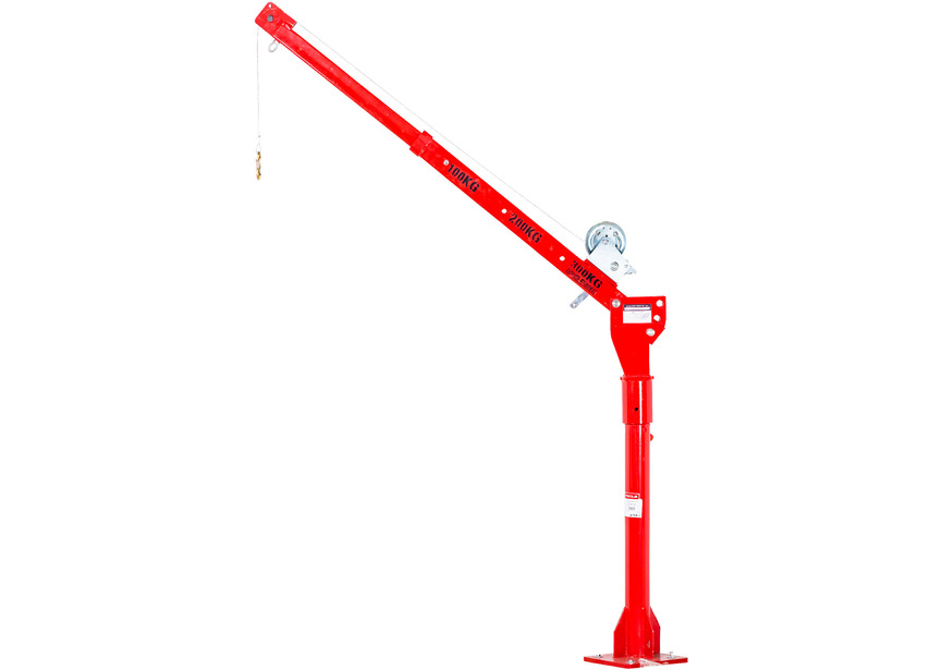 Grue de levage rotative 360° pour remorque & pick-up 300kg avec treuil manuel – À fixer MW Tools - 2