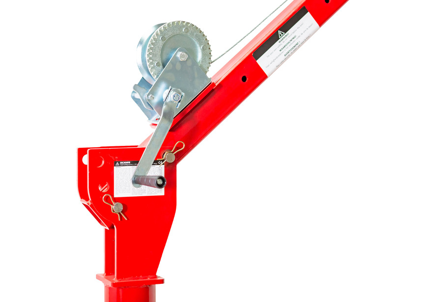 Grue de levage rotative 360° pour remorque & pick-up 300kg avec treuil manuel – À fixer MW Tools - 5