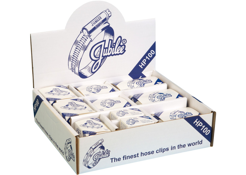 Set 100 colliers de serrage acier zingué Jubilee