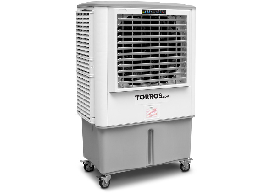 Rafraîchisseur d'air évaporatif industriel mobile 200m² 18000m³/h Torros