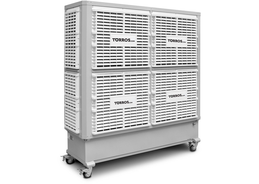 Rafraîchisseur d'air évaporatif industriel mobile large 280m² 40.000m³/h Torros