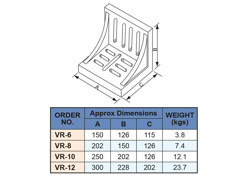 Équerre de fixation avec nervures de renfort Vertex - 2