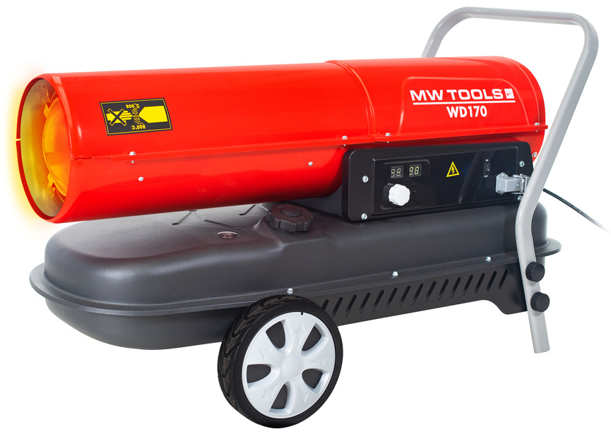 Canon à  chaleur fioul 50kW mobile à combustion directe et thermostat intégré MW Tools