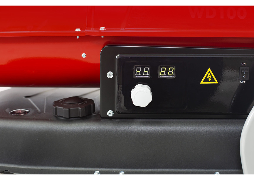 Canon à  chaleur fioul 50kW mobile à combustion directe et thermostat intégré MW Tools - 3