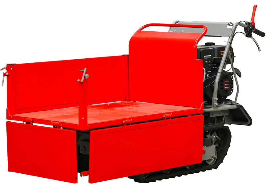 Minidumper à chenilles benne plateau basculante à ridelles 500KG 9CH 6+2R vitesses  Torros - 10