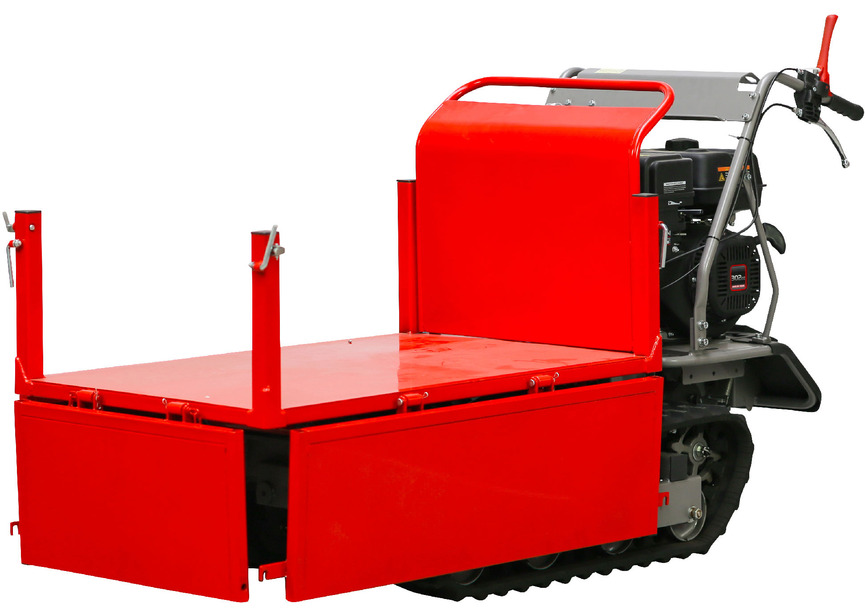 Minidumper à chenilles benne plateau basculante à ridelles 500KG 9CH 6+2R vitesses  Torros - 11