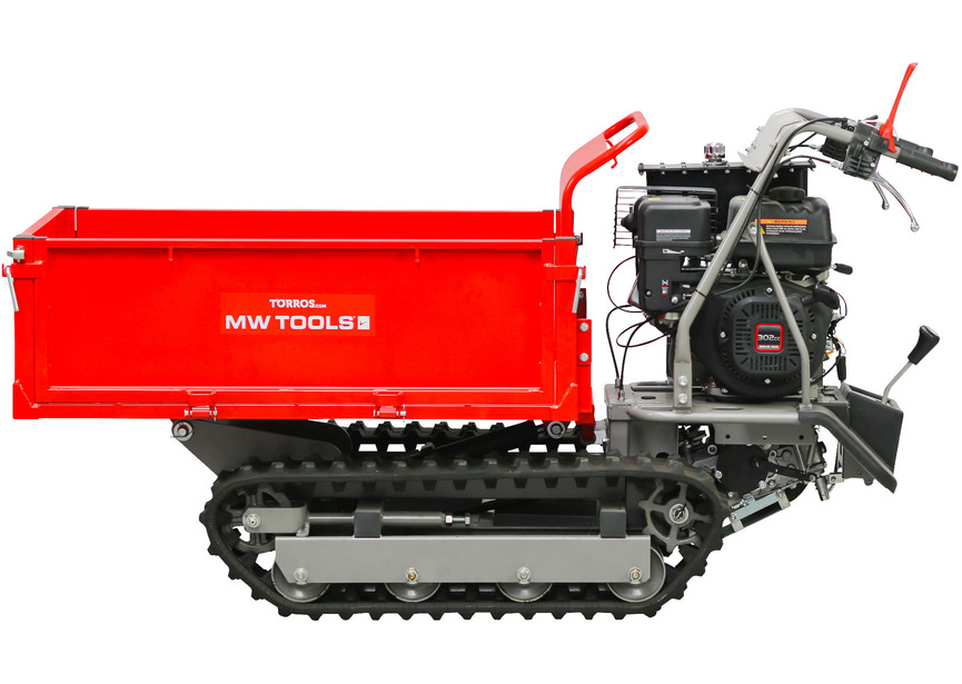 Minidumper à chenilles benne plateau basculante à ridelles 500KG 9CH 6+2R vitesses  Torros - 6