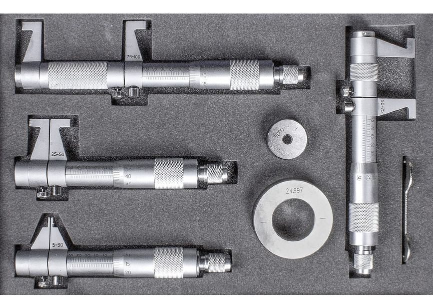 Jeu de micromètres d'intérieur 5 - 100 mm analogique 7 pcs MW Tools - 2