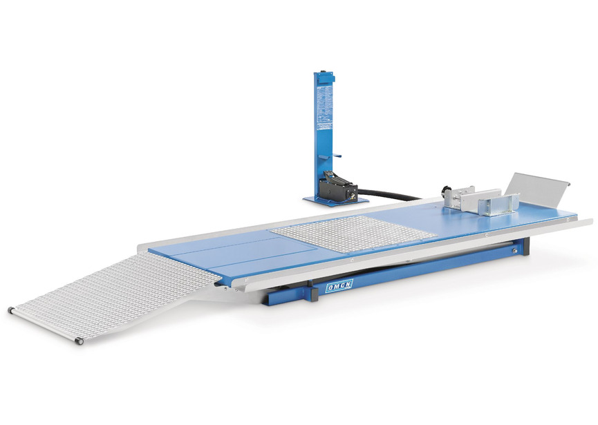 Pont moto hydropneumatique 500 kg table 2200x700mm OMCN
