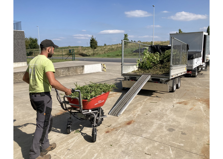 Brouette électrique châssis inclinable 115L 180KG - batterie 24V / 12Ah Torros - 14
