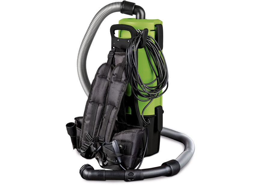 Aspirateur dorsal industriel confortable, pratique cuve plastique 4 litres 0,7 kW 230V Cleancraft - 7