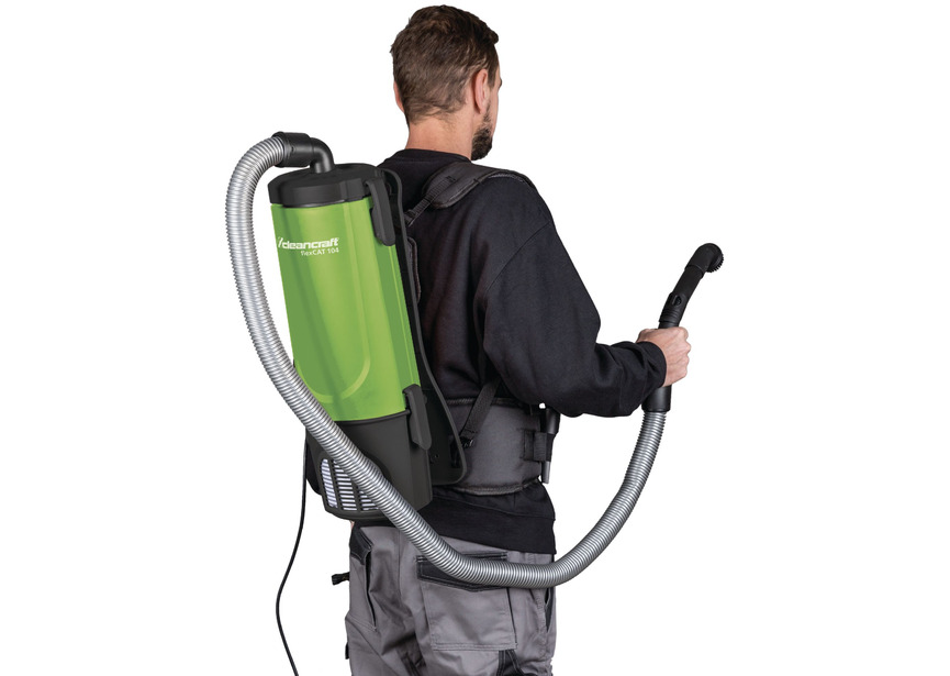 Aspirateur dorsal industriel confortable, pratique cuve plastique 4 litres 0,7 kW 230V Cleancraft - 9