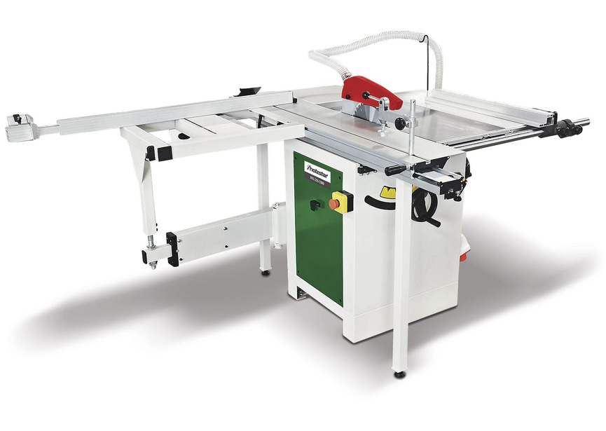 Scie à format hauteur de coupe 80 mm longueur 125 cm 2 kW 400V y comprise lame de scie circulaire dia. 254 mm Holzstar