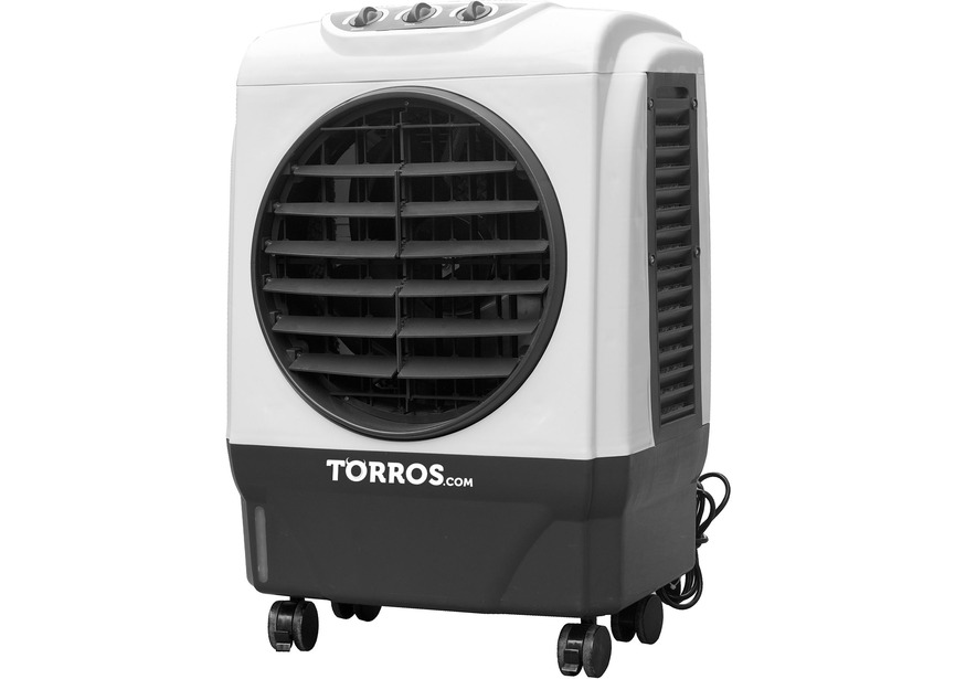 Rafraîchisseur d'air évaporatif semi-professionnel mobile 25m² 2000m³/h Torros
