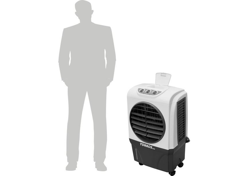 Rafraîchisseur d'air évaporatif semi-professionnel mobile 25m² 2000m³/h Torros - 2