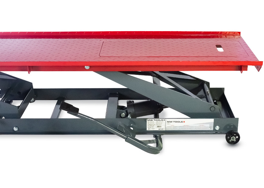 Pont moto manuel/mécanique mobile 450kg 2150x520 mm MW Tools - 10