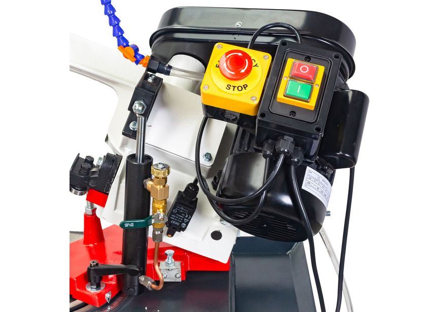 Scie à ruban mobile pour métaux -45°/+60° capacité de coupe ronde 128 mm 0,55 kW 230V 3 vitesses système d'arrosage Torros - 3