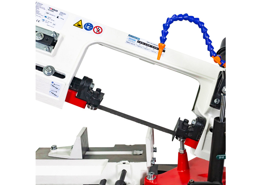 Scie à ruban mobile pour métaux -45°/+60° capacité de coupe ronde 128 mm 0,55 kW 230V 3 vitesses système d'arrosage Torros - 4