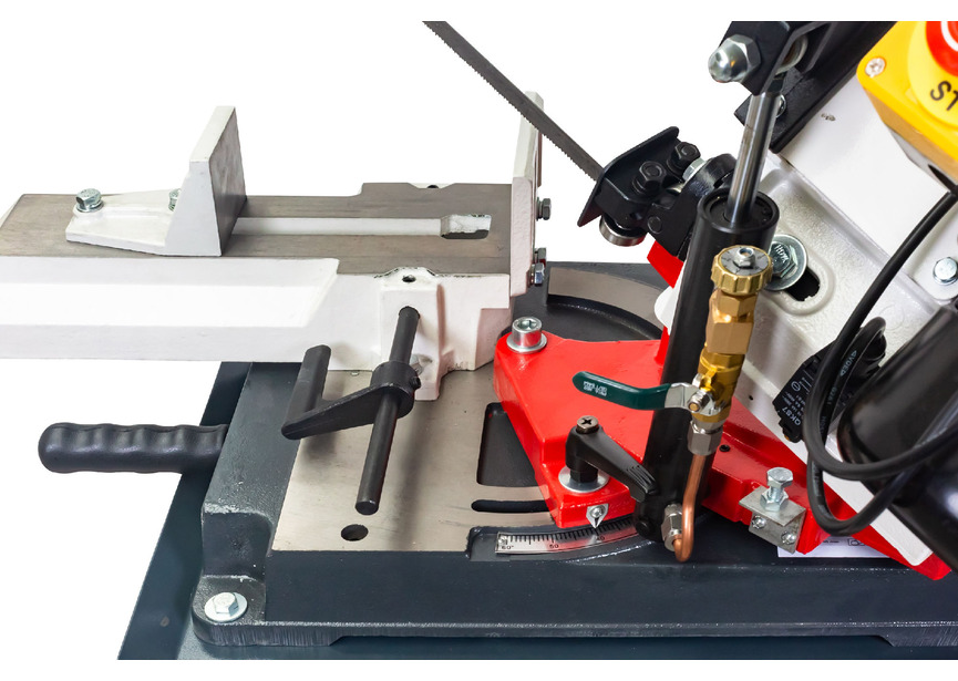 Scie à ruban mobile pour métaux -45°/+60° capacité de coupe ronde 128 mm 0,55 kW 230V 3 vitesses système d'arrosage Torros - 8
