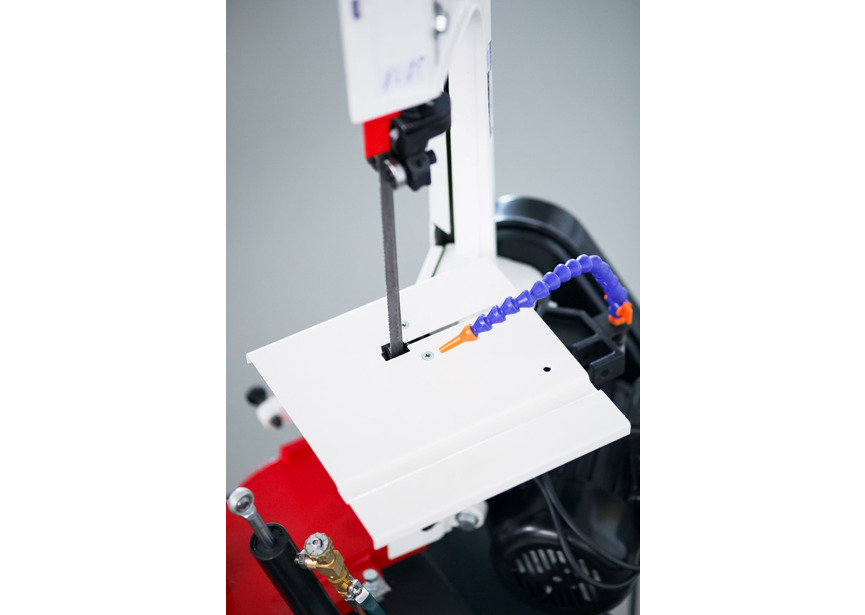 Scie à ruban mobile pour métaux -45°/+60° capacité de coupe ronde 128 mm 0,55 kW 230V 3 vitesses système d'arrosage Torros - 10
