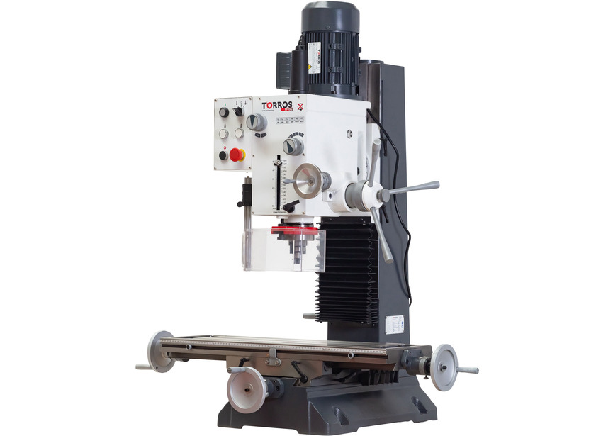 Perceuse-fraiseuse X 450 mm Y 200 mm Z 430 mm CM4/M16 1,1 kW 230V fonction de taraudage Torros