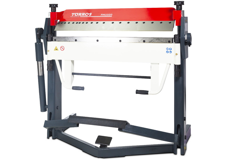 Plieuse de tôle manuelle et à pied largeur du travail 1020 mm 0-135° épaisseurs jusque 2,5 mm segments en haut incl. butée de longueur Torros - 9