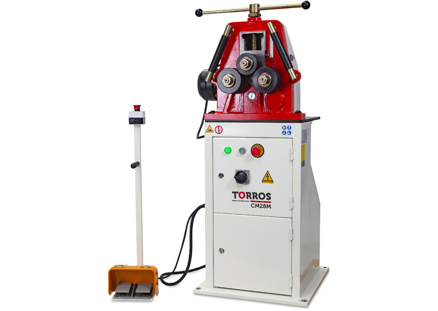 Cintreuse à 3 galets électrique avec 2 galets motorisés positionnement horizontal vertical 1,1 kW 230V Torros