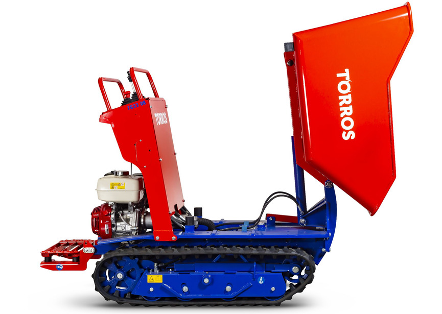 Minidumper Honda hydrostatique à chenilles avec benne basculante 800 kg - Moteur 9 CH Torros - 9