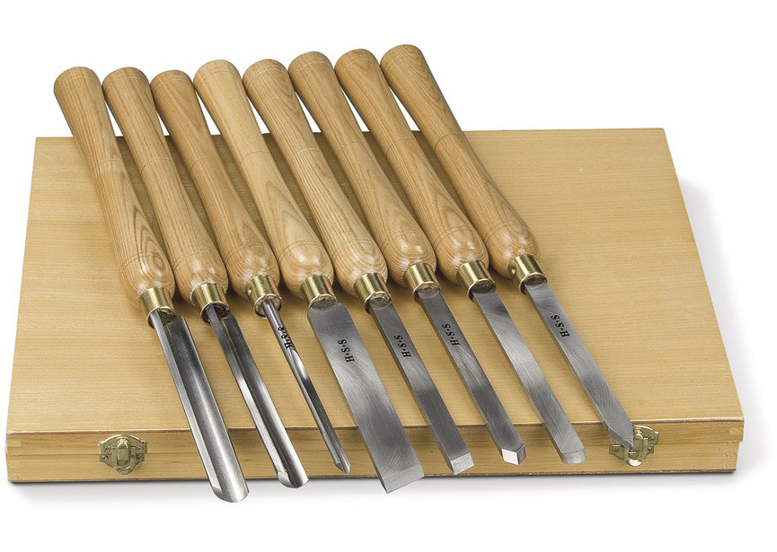 Pack tour à bois 200x305mm + mandrin 4 mors 100 mm + jeu 8 burins + mandrin à couronne + arbre Holzstar - 4