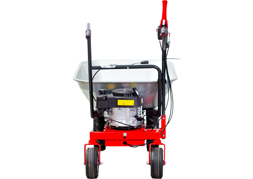 Brouette à moteur thermique avec benne en acier galvanisé 100L 200KG 3,2CH 1+1R vitesses  Torros - 4