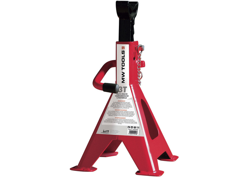 Cric rouleur montée rapide 3T avec chandelles, chariot et tabouret d’atelier MW Tools - 2