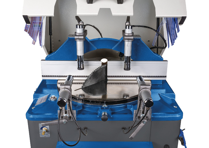 Tronçonneuse pour aluminium semi-automatique à lame ascendante 3 kW 400 V avec 2 lames circulaires ø420 mm 2900 tr/min Metallkraft - 2