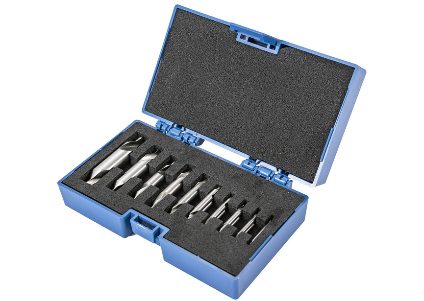 Jeu de 10 forets à centrer DIN333-A MW-Tech