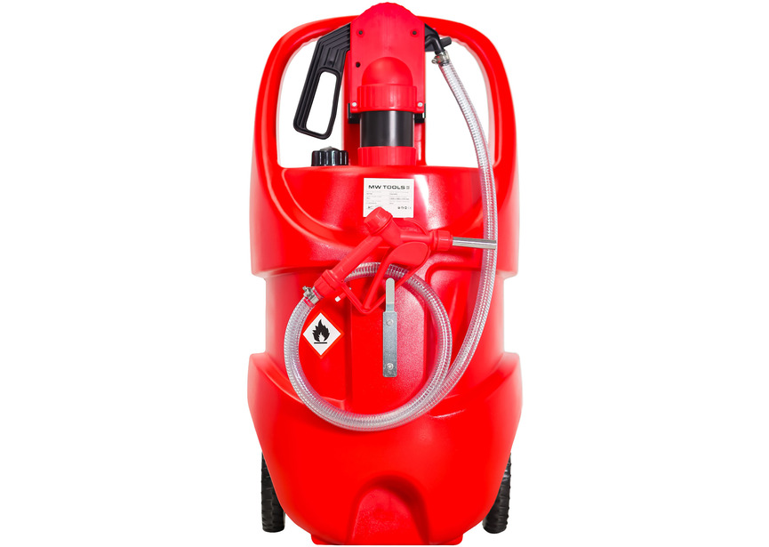 Cuve caddy ravitailleur mobile Diesel et Huiles en PE 75 L avec pompe et pistolet manuel MW Tools - 2
