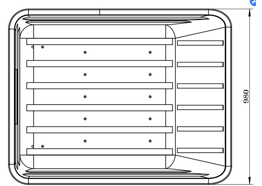 Benne en plastique robuste polypropylène de 300L
 Torros - 3
