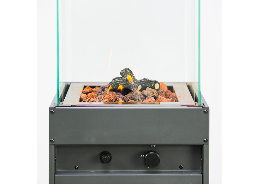 Chauffage de terrasse au gaz design avec flamme rayonnante 8kW MW Tools - 6