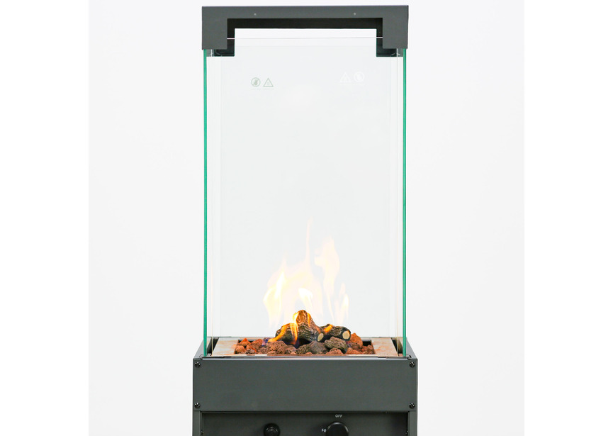 Chauffage de terrasse au gaz design avec flamme rayonnante 8kW MW Tools - 8