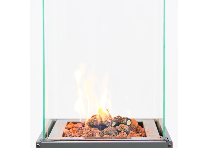 Chauffage de terrasse au gaz design avec flamme rayonnante 8kW MW Tools - 5