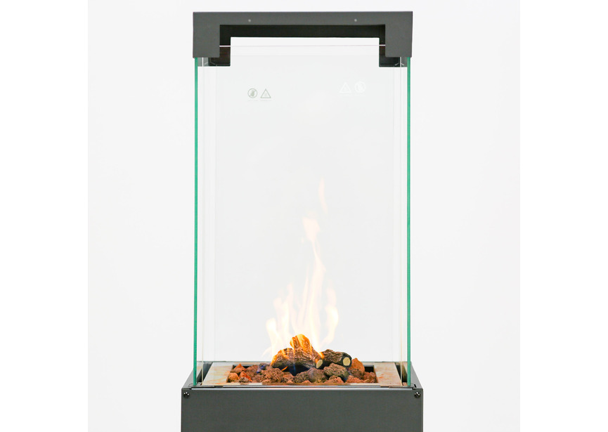 Chauffage de terrasse au gaz design avec flamme rayonnante 8kW MW Tools - 9