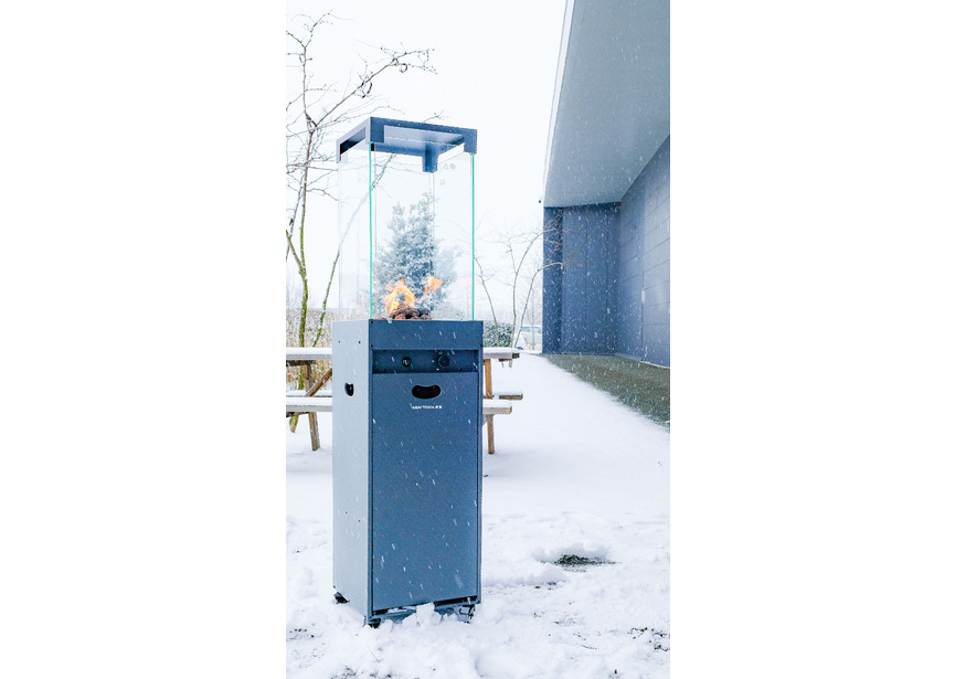 Chauffage de terrasse au gaz design avec flamme rayonnante 8kW MW Tools - 3