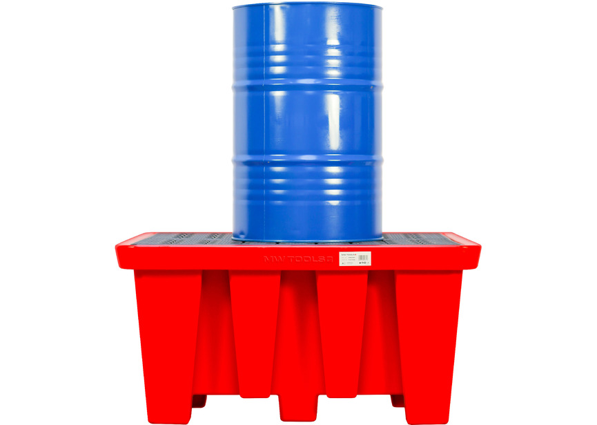 Bac de rétention en PE 1300x1300x660mm - avec grille - cap. 600lt MW Tools - 5