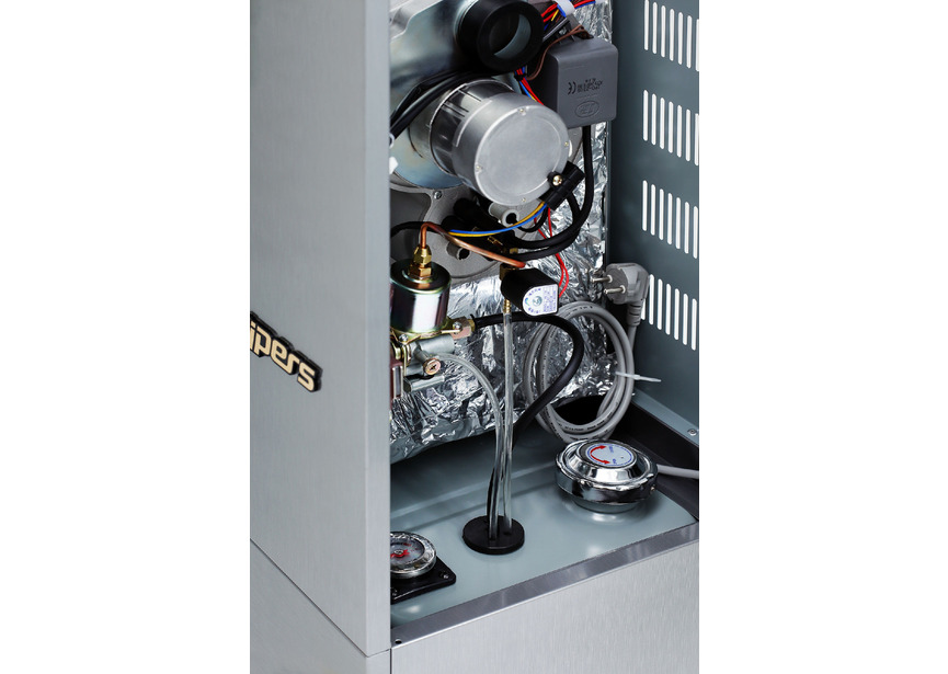 Chauffage Radiateur fioul professionnel mobile radiant infrarouge 17,4 kW motif en acier inoxydable 500-1600 m³ Wifi Hipers - 4